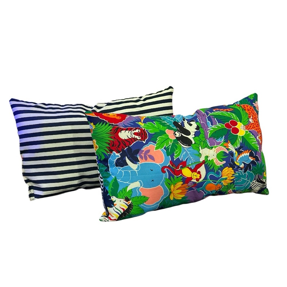 Purse Pillows Hand Crafted by Chef Jamie Animal Print and Striped 17x9.5